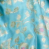 Light Blue Floral Zari Work Saree